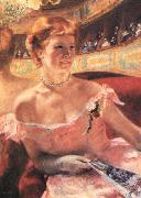 Mary Cassatt Lydia in a Loge Wearing a Pearl Necklace oil painting picture wholesale